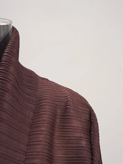 Truly Pleated Oversized Brown Trench Coat