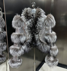 Luxury Fox Fur Cropped Coat