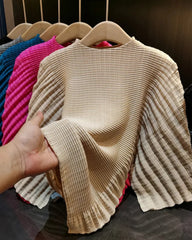 Elegant Accordion Pleated Top