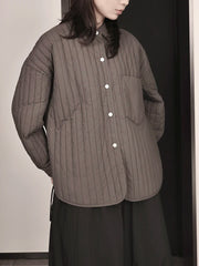 Thick Pleated Quilted Jacket