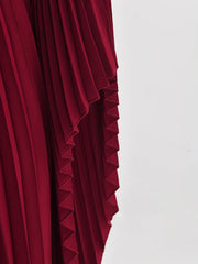 Truly Pleated Cape Midi Dress