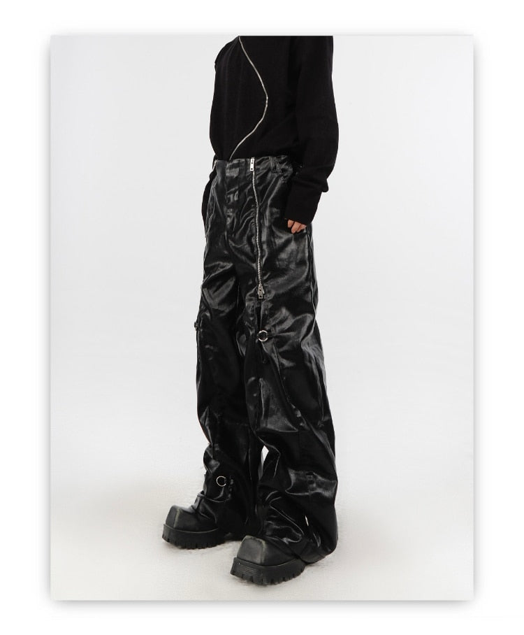 Unisex New Casual Custom Design Zipper Pants