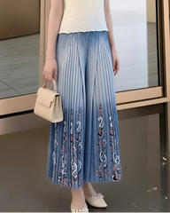 Luxury Petite Plissé Palazzo Pants