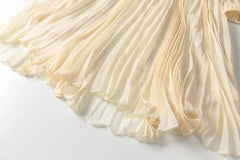 Couture Pleated Cape Dress