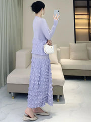 Bubble Plissé Skirt 2-Piece Set