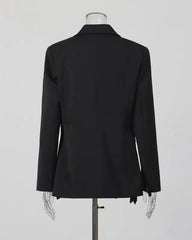 3D Floral Appliqué Blazer