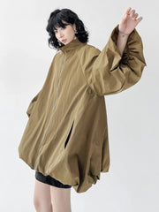 Women's Luxe Lightweight Oversized Bomber Jacket