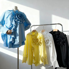 Luxury Floral Appliqué Blouse