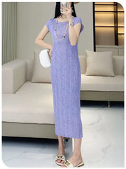 Truly Pleated Cardigan & Dress Set