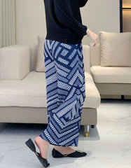 Luxury Pleats Geometric Pants