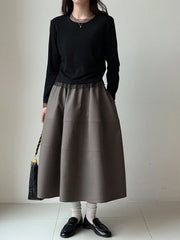 Luxury Minimalist A-Line Skirt