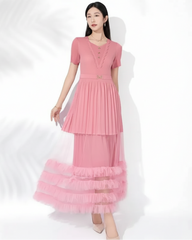 Elegant Pleated Tulle Dress