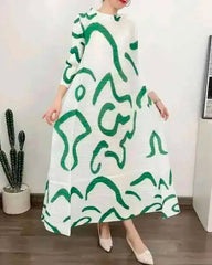 Luxury Plisse Kaftan Dress