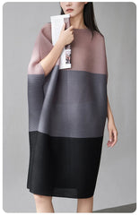 Luxury Pleated Batwing Dress