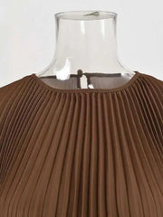 Elegant Kaftan Pleated Resort Dress