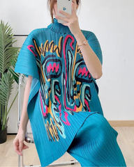 Luxury Pleated Tunic Top
