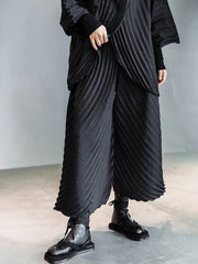 Pleated Plissé Jacket & Pant Set