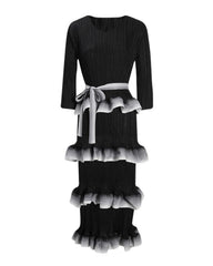 Luxe Tiered Ruffle Pleats Dress