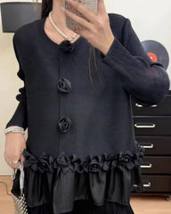 Luxury Pleated Cardigan