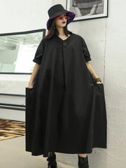Premium Oversized A-Line Dress with Modern Drape