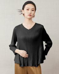 Luxe Pleated Asymmetric Top