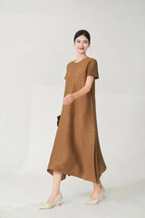 Couture Plissé Japanese Midi Dress