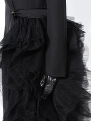 Avant-Garde Mesh Blazer Coat