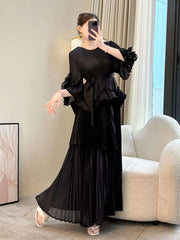 Truly Plissé Long Skirt Set