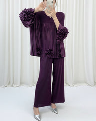 Luxurious Pleated Pants Set