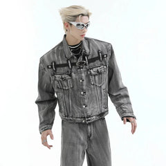 Men's Luxury Streetwear Denim Jacket & Jeans 2 Piece Set