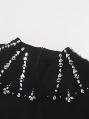 Luxury Crystal Thigh-Slit Dress