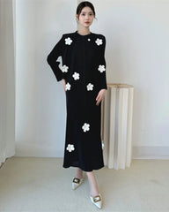 Luxury Plissé Floral Dress Set