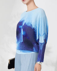 Luxury Pleated Batwing Top