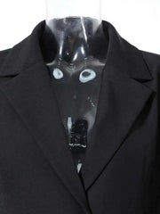 Asymmetric Tulle Full-Length Blazer