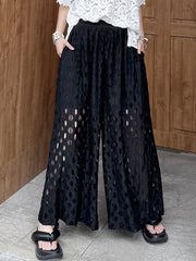 Elegant Cutout Wide-Leg Trousers