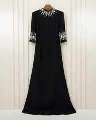 High Neck Embellished Formal Dress