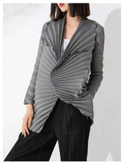 Luxury Plissé Pleat Cardigan