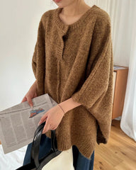 Luxury Knitted Poncho Sweater