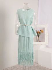 Truly Pleated Tank Top & Skirt