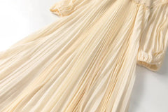 Couture Pleated Cape Dress