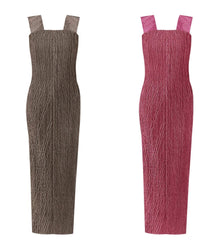 2-Piece Plissé Cape Dress