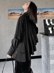 Luxury Asymmetric Ruffle Blouse