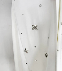 Luxury Formal Crystal Cape Dress