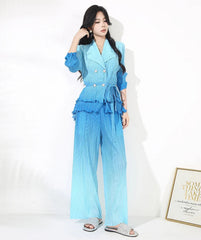 Luxe Pleated Cocktail Pants Suit