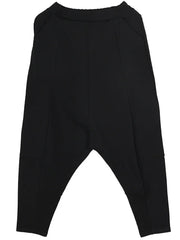 Couture Black Harem Pants with Elastic Waist