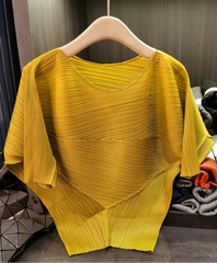 Luxury Sculptural Pleated Top