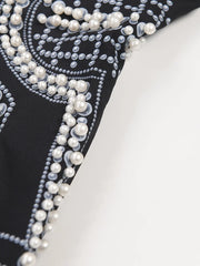 Luxe Pearl-Embellished Blazer