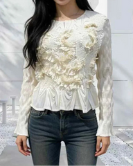 Luxury Crinkle Pleated Top