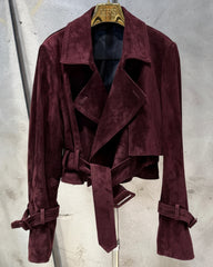 Luxury Lambskin Suede Jacket