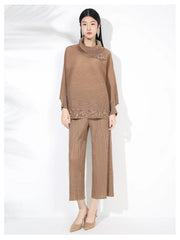 2 Piece Truly Pleated Sweater & Pant Set